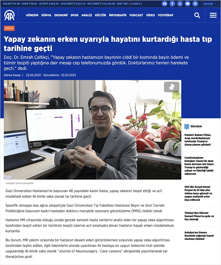 Anadolu Ajansı Yapay Zeka Haberi